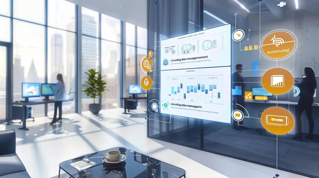 Core themes of business automation software: efficiency, collaboration, scalability, and integration.