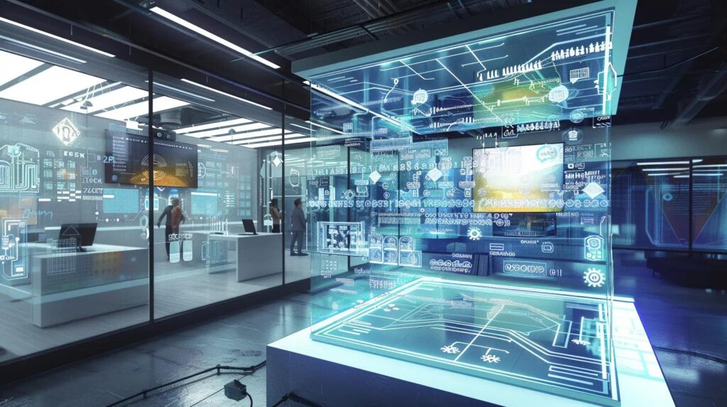 Illustration of automated processes enhancing compliance and security in business operations.