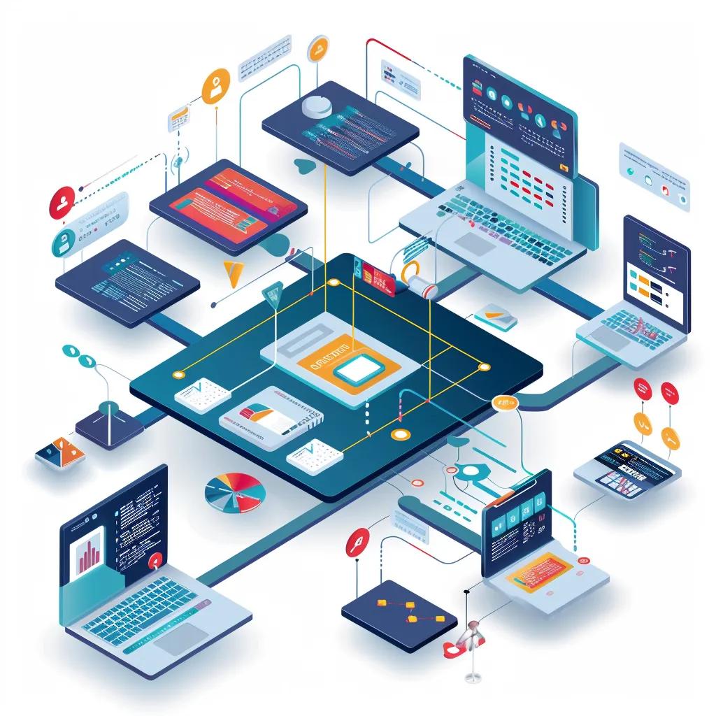 Visual representation of CRM and calendar integration in AI voice scheduling